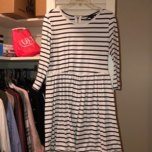 Striped long sleeve dress